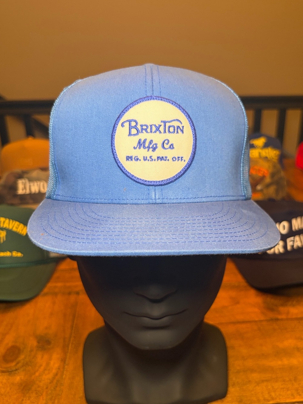 Brixton Light Blue Patch Trucker Hat